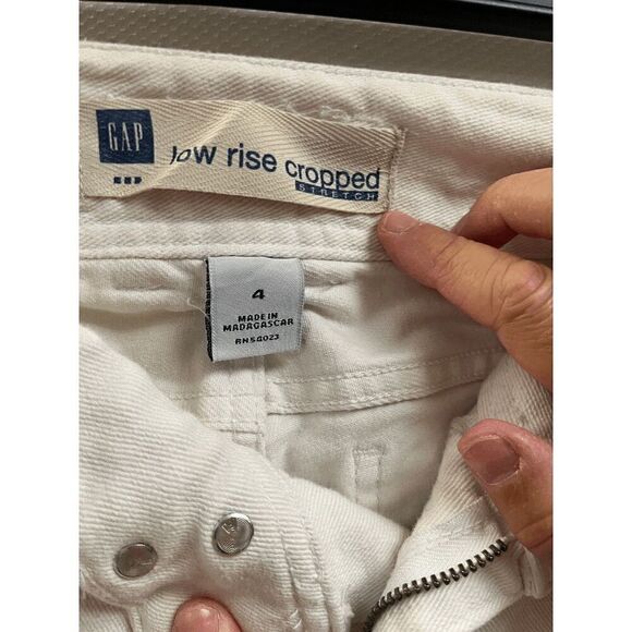 Gap Womens Low-rise Low-waist Casual Crop Denim Jeans Beige Size 4 - Picture 7 of 7